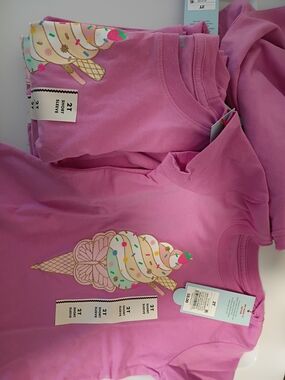 9x NWT Ice Cream Shirts 2T 🍦 Cute Toddler Bundle